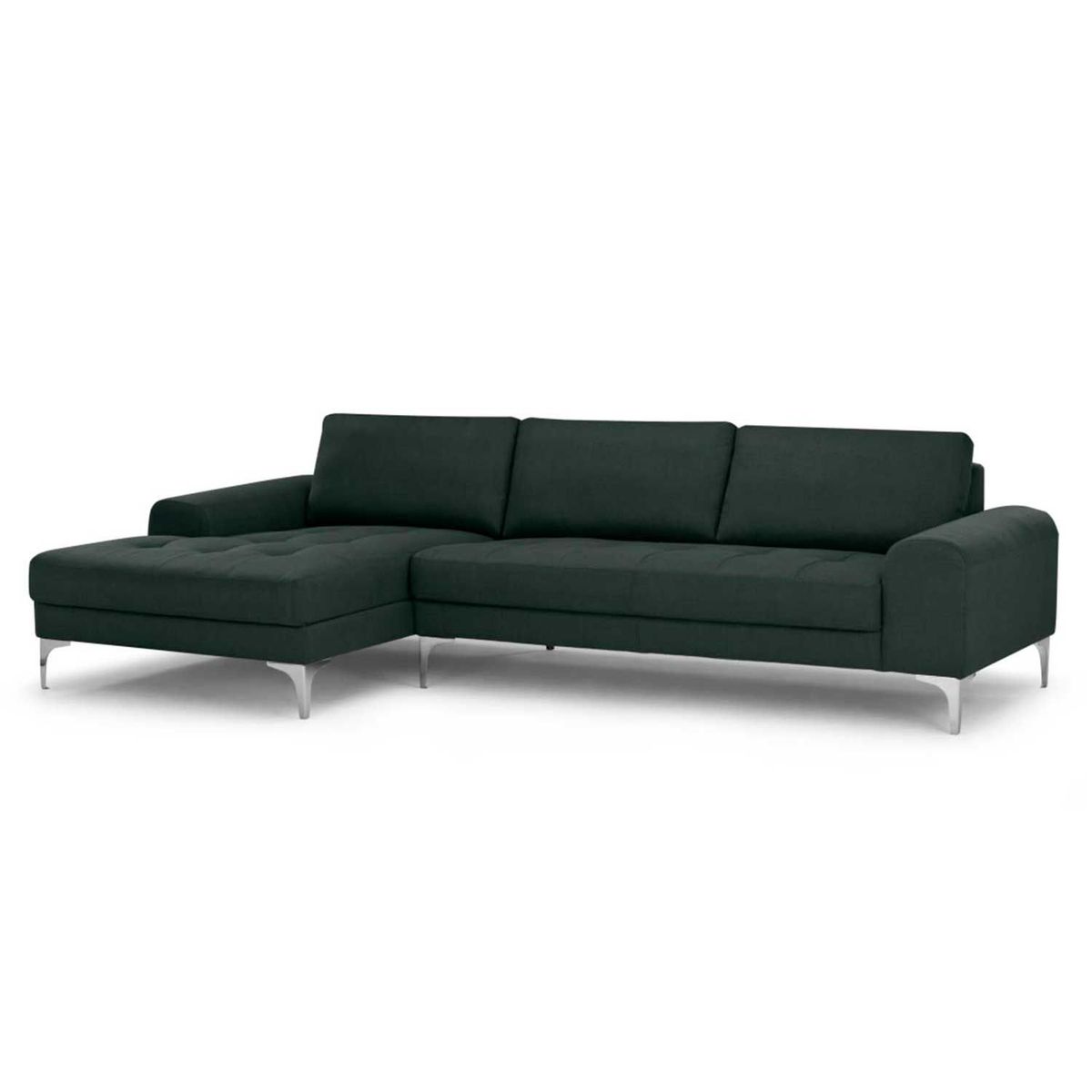 YOLODECORO - Sofá Esquinero Vittorio 3 Cuerpos Con Chaise Longue Izquierdo Gris