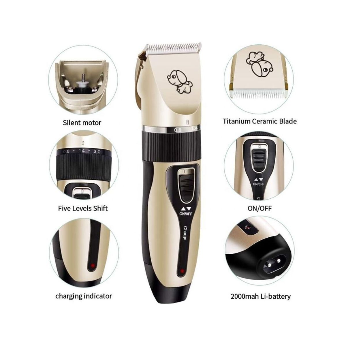 GENERICO - Maquina de Corte para Perro Gato Mascota  Kit de Belleza