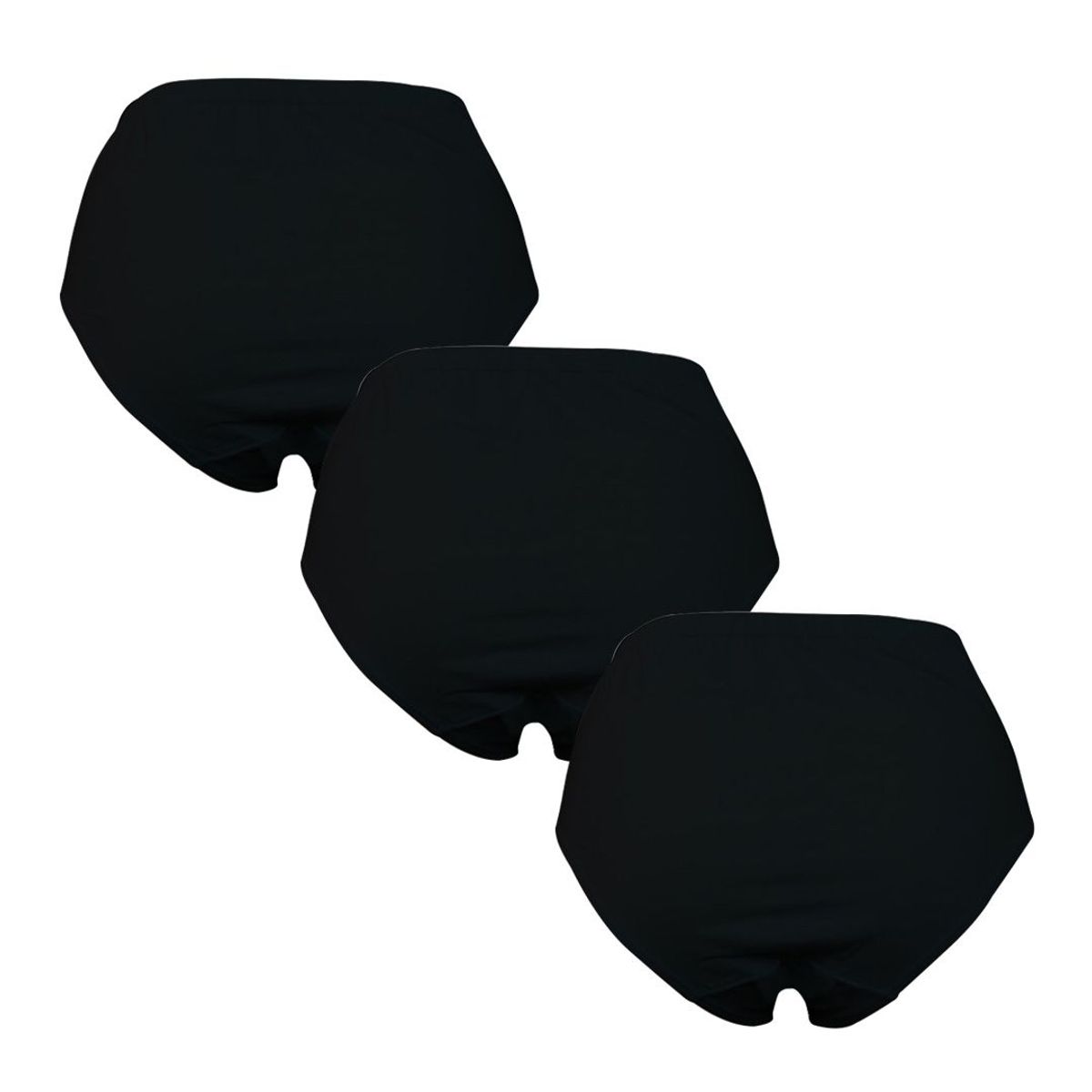 MONINA - Trusa Clásica Monina Pack X3 Negro Algodón