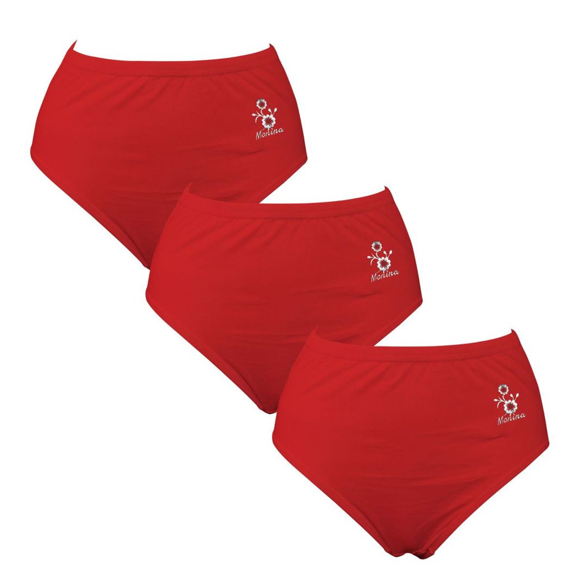 MONINA - Pack x3 trusa Clásica Monina Rojo