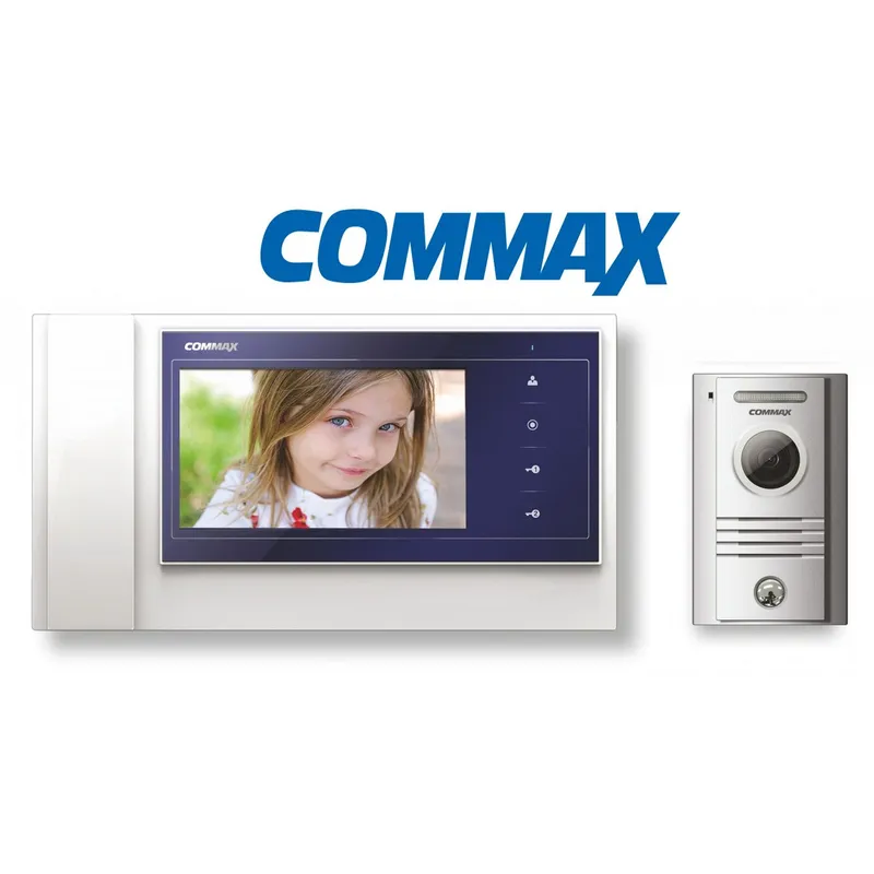 COMMAX - Video Portero Analógico LCD de 7 para manejo de 2 puertas