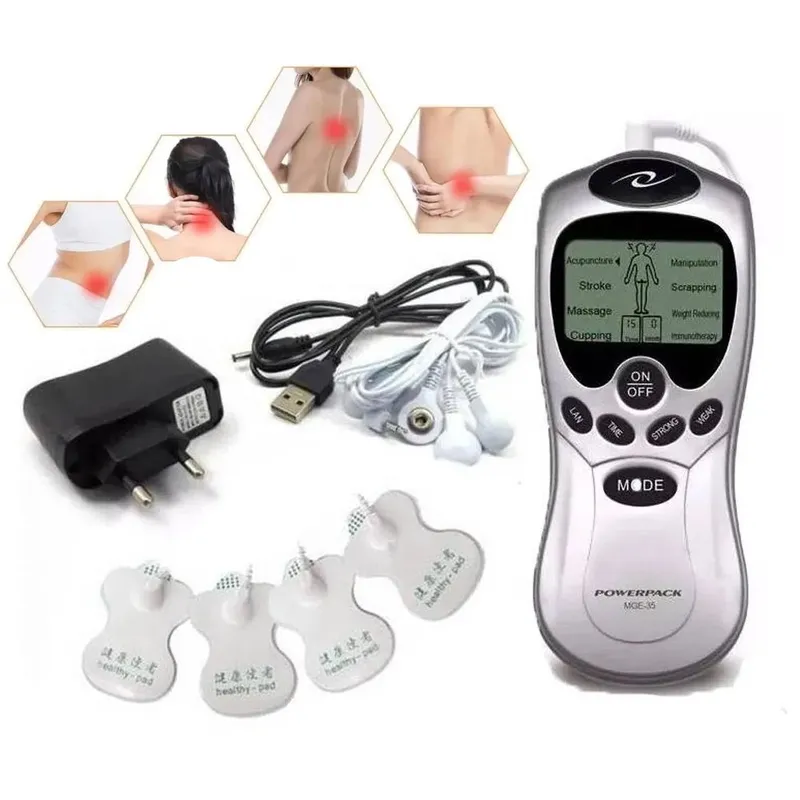 HOLGU - Electroestimulador tens de 4 parches terapeutico