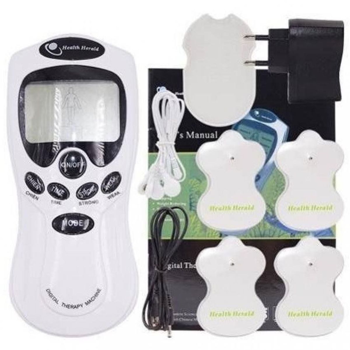 HOLGU - Electroestimulador tens de 4 parches terapeutico