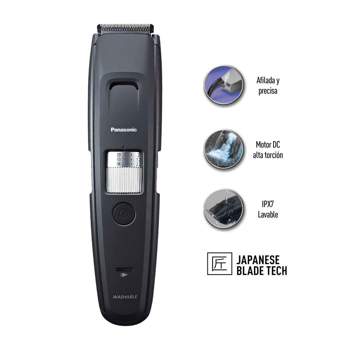 PANASONIC - Recortadora de Barba Inalámbrica Panasonic GB96