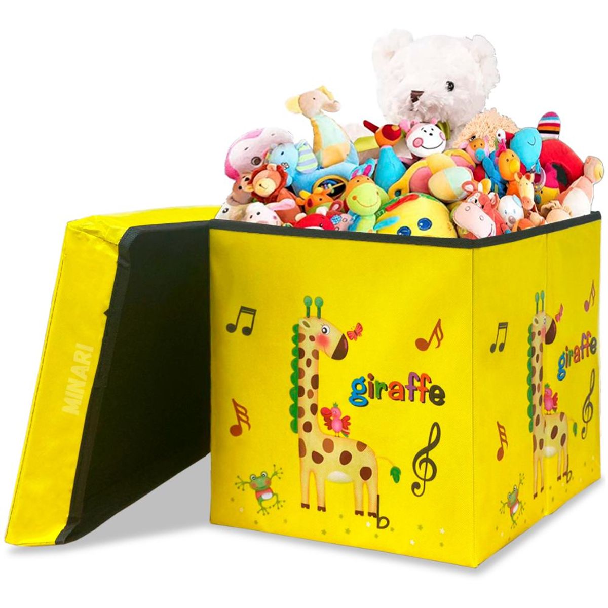 MINARI - Caja Organizador de Juguetes Puff de Almacenamiento para Niños AM 14V