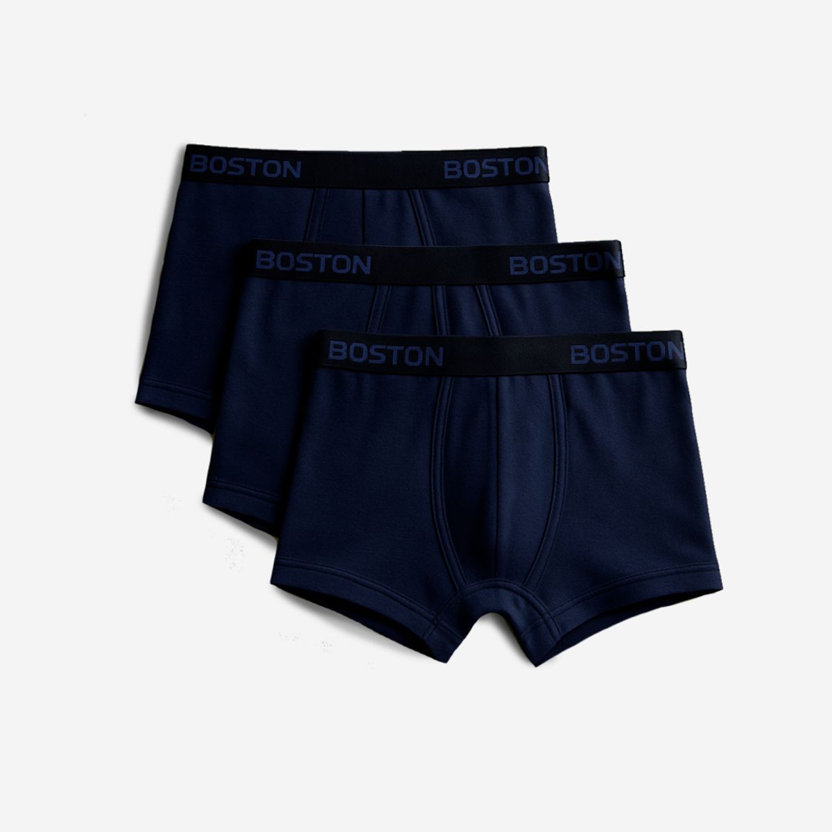 BOSTON - Pack x3 Bóxer Corto Boston Kids Azul Marino