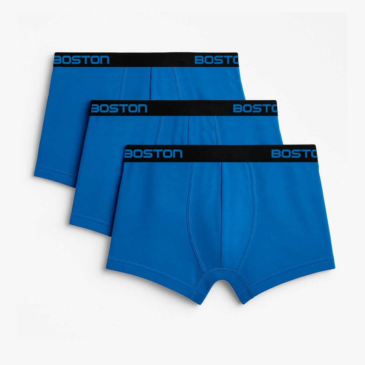 BOSTON - Pack x3 Bóxer Corto Boston Kids Azul Italiano