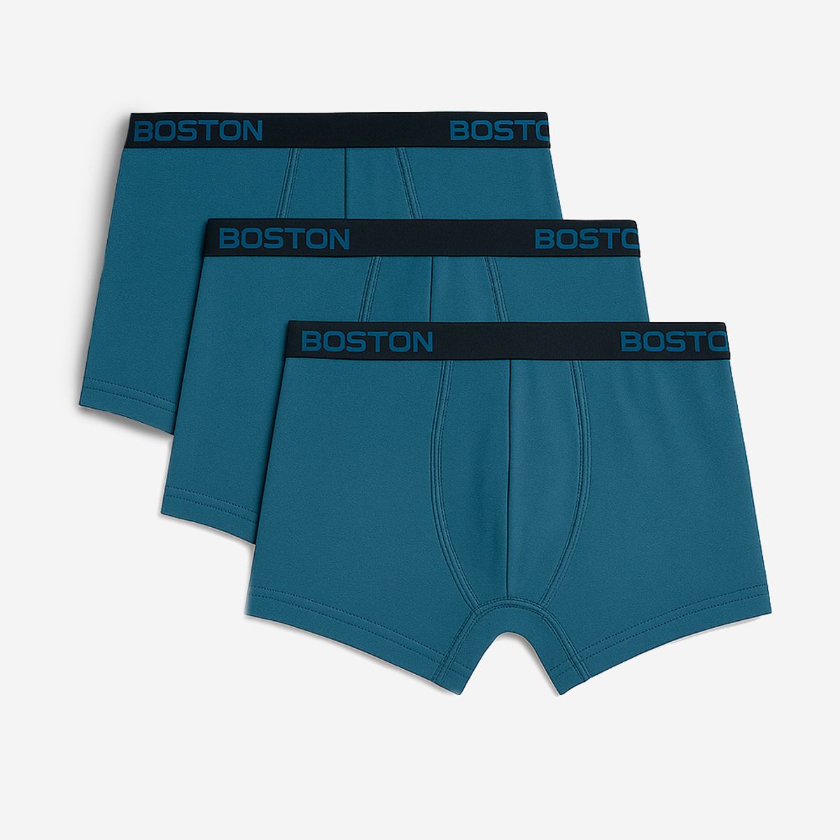 BOSTON - Pack x3 Bóxer Corto Boston Kids Azul Acero
