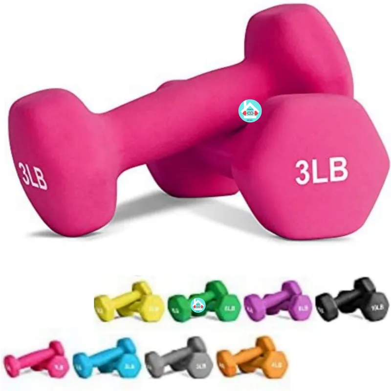 GENERICO - Mancuernas Plastificadas de 3kg - par de pesas