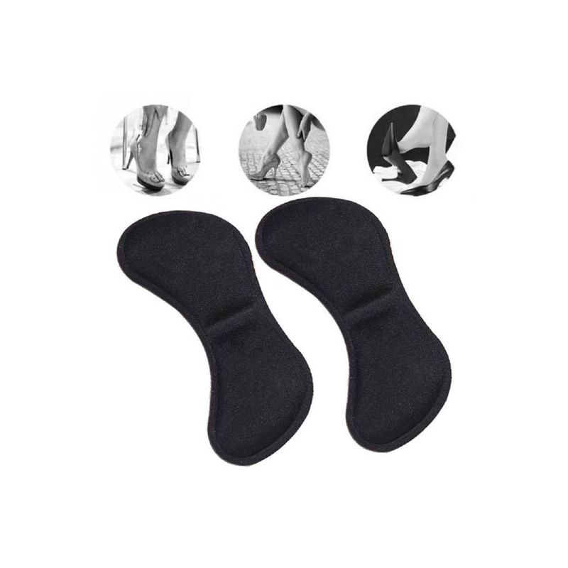 GENERICO - Par de Almohadillas para Zapatos Protector de Talon Negro_.