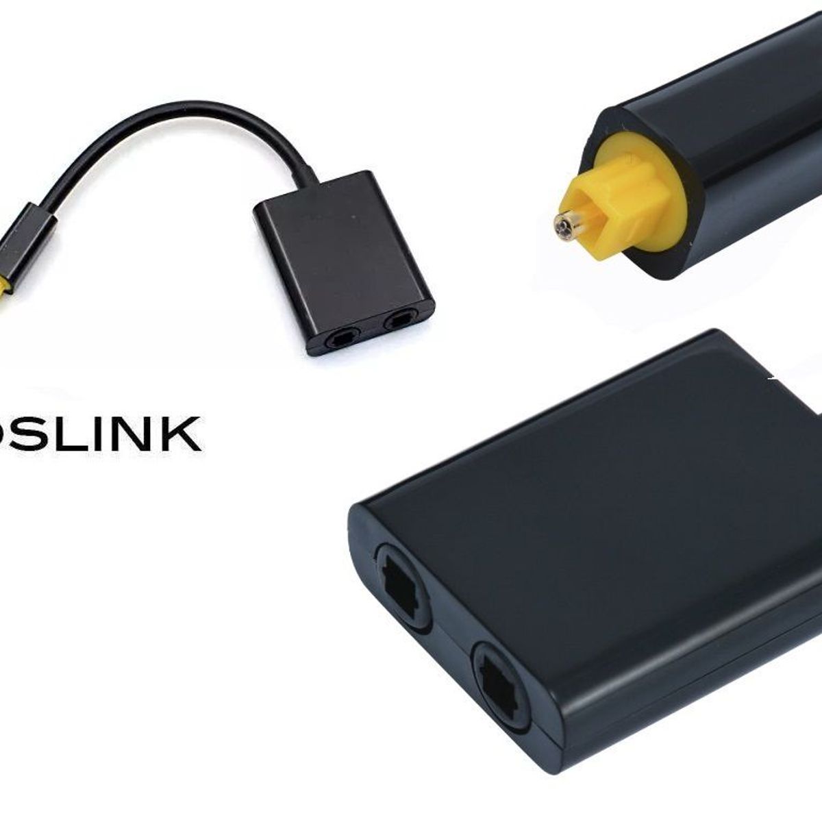 GENERICO - SPLITTER AUDIO ÓPTICO DIGITAL 2 en 1 DIVISOR TOSLINK