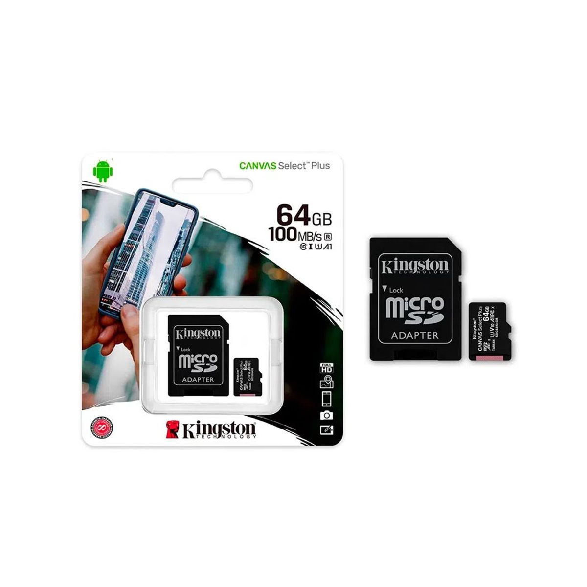 KINGSTON - Memoria Micro SD 64GB Kingston Clase 10