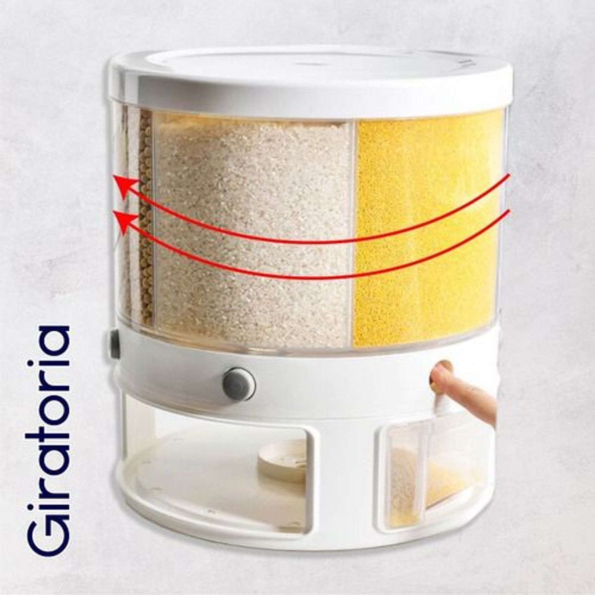 GENERICO - Dispensador Arroz Cereales Granos giratoriocomidas secas