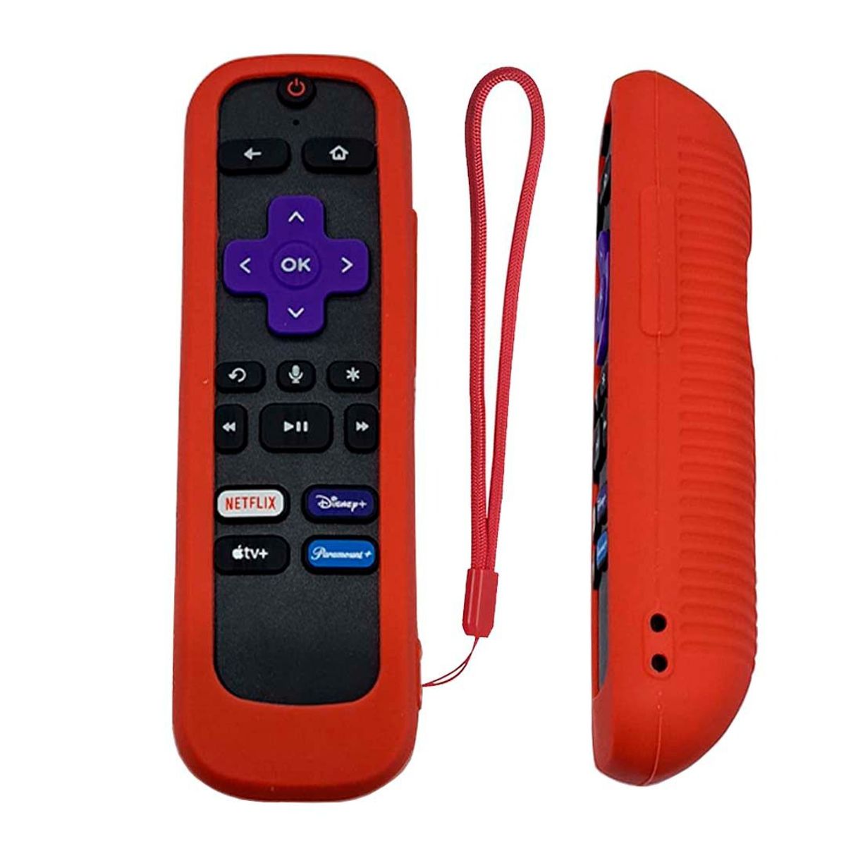 CASE - Funda Protectora Para Control Remoto Roku Express 4K-Roja