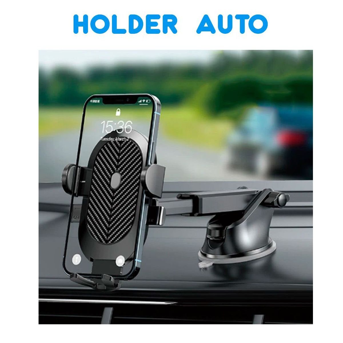 GENERICO - HOLDER TELEFONO SOPORTE DE CELULAR PARA AUTO CARRO SUJETADOR MOVIL