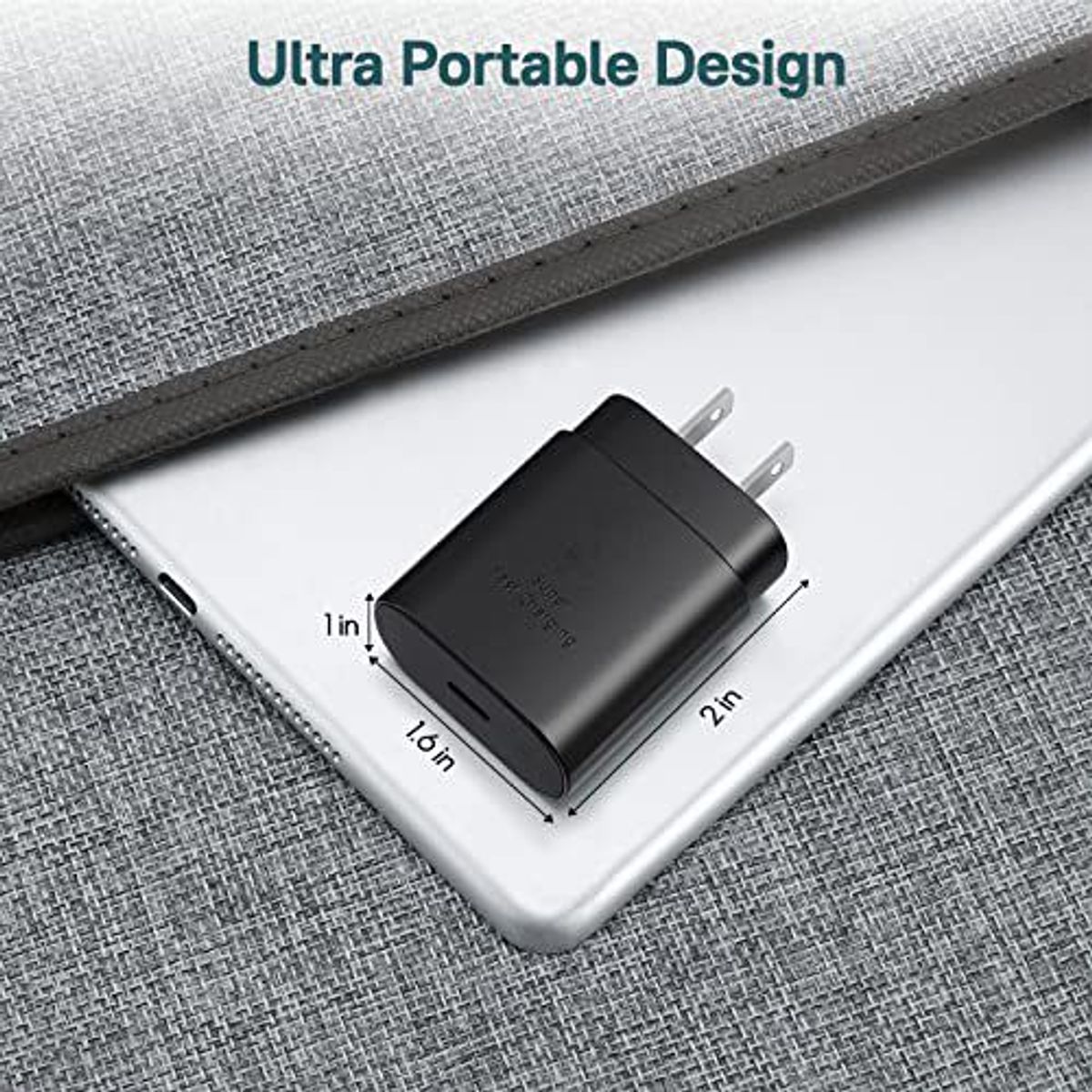 GENERICO - Cargador Samsung USB C de 25W Galaxy S20 S21 S21Ultra S10 negro