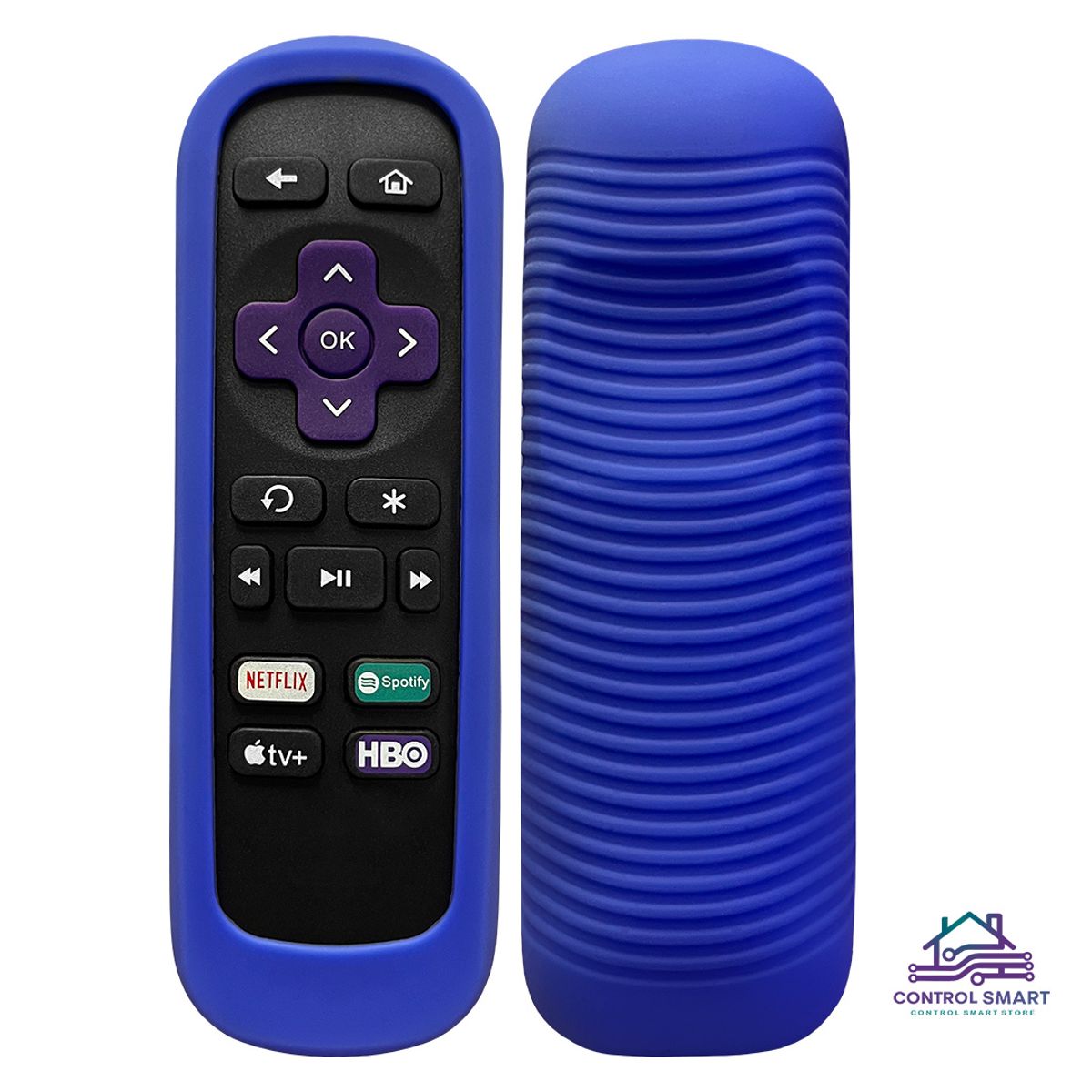 GENERICO - Funda Protectora de Silicona Antideslizante para Control Roku -Azul