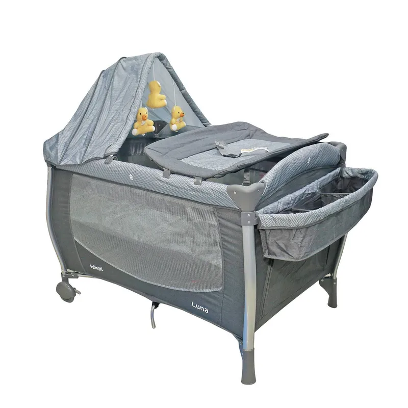INFANTI - Cuna Corral LUNA ZIGZAG Gris