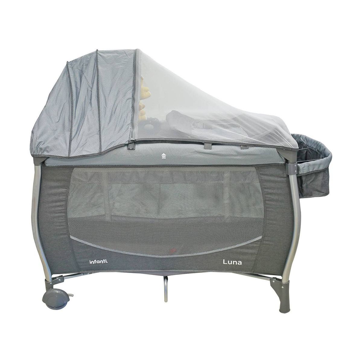INFANTI - Cuna Corral LUNA ZIGZAG Gris