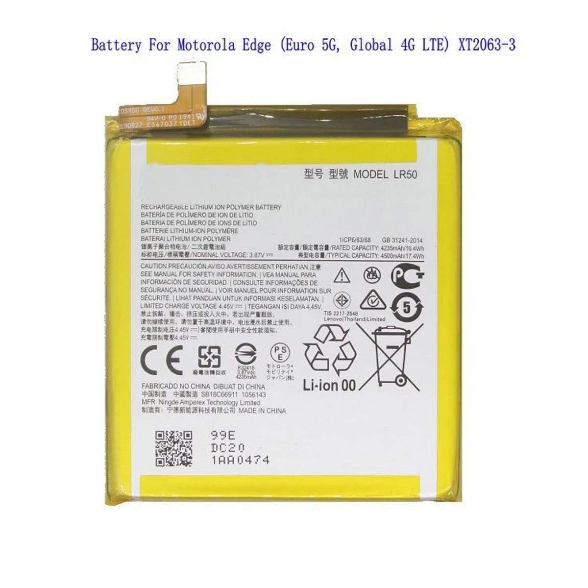 GENERICO - BATERIA MOTOROLA EDGE  LR50  TORIGINAL-SM  NUEVO