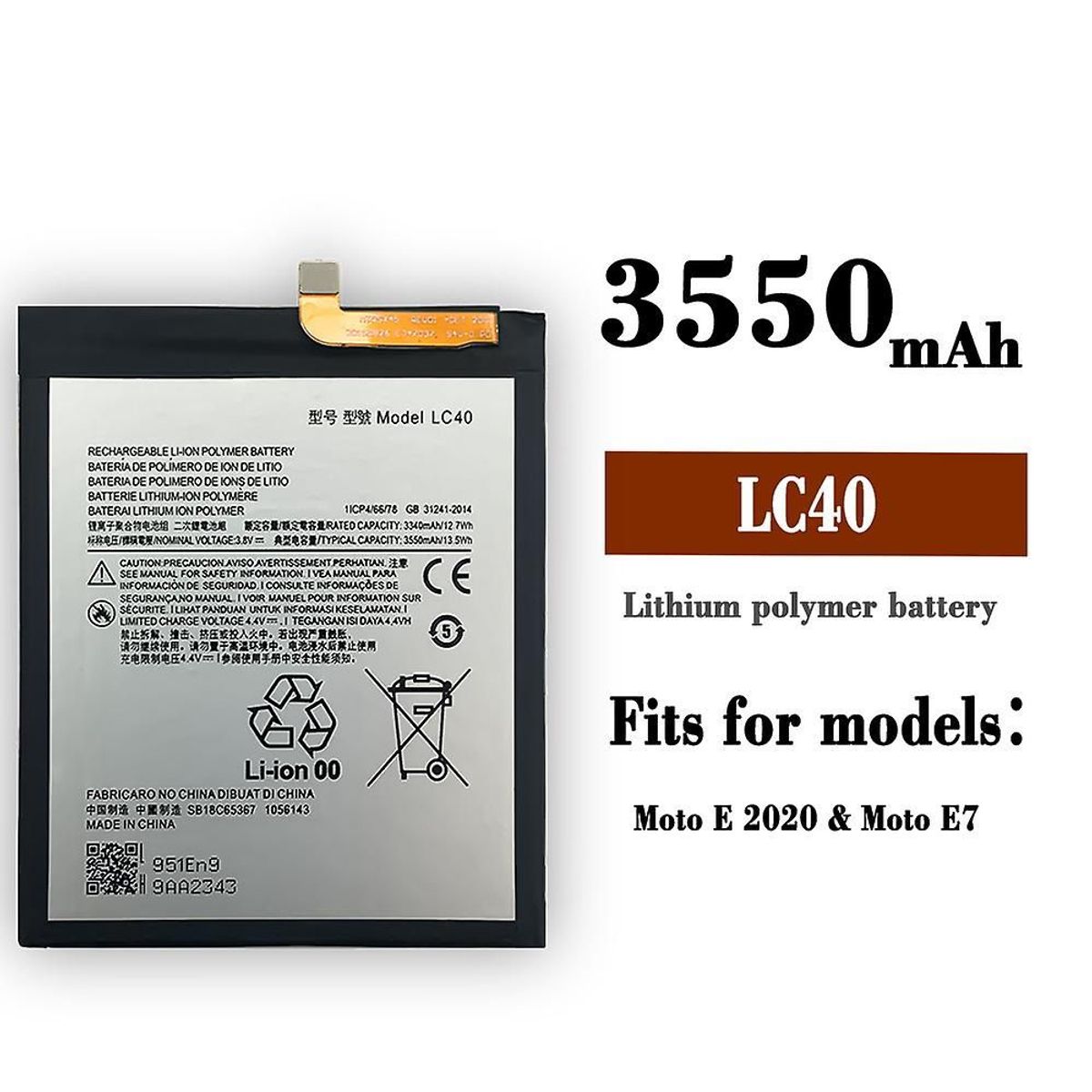 GENERICO - BATERIA MOTOROLA E7-E 2020  LC40  TORIGINAL-SM  NUEVO.