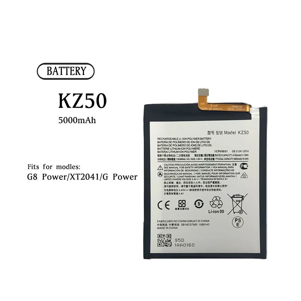 GENERICO - BATERIA MOTOROLA G8 POWER  KZ50  NUEVO-NEGRO