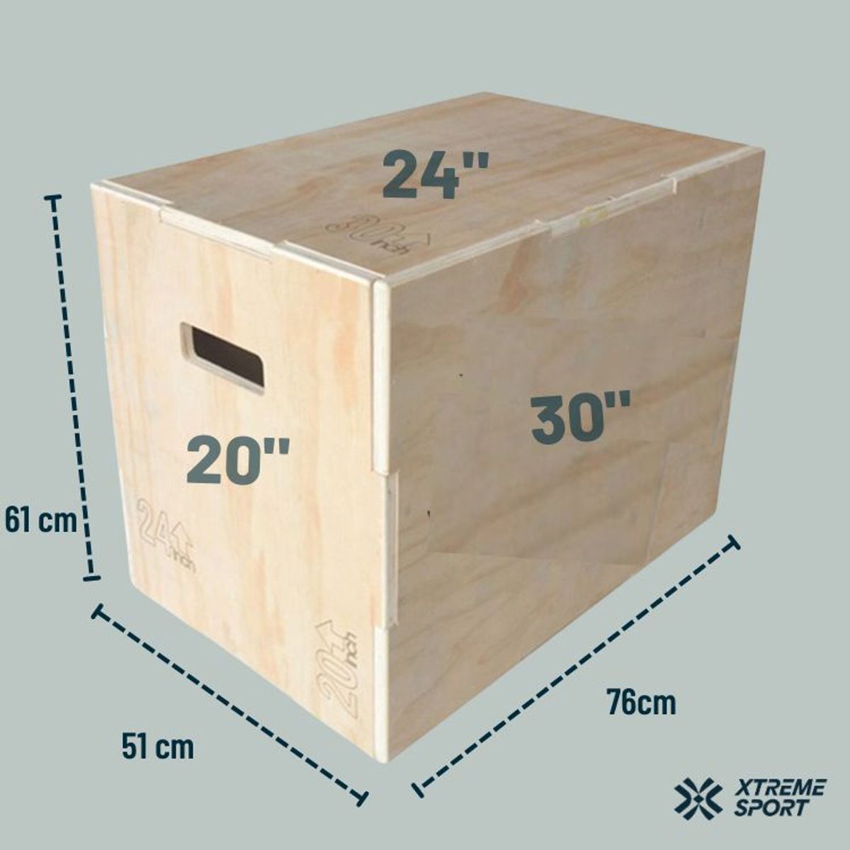 XTREME SPORT - Caja Crossfit Salto para entrenamiento Madera