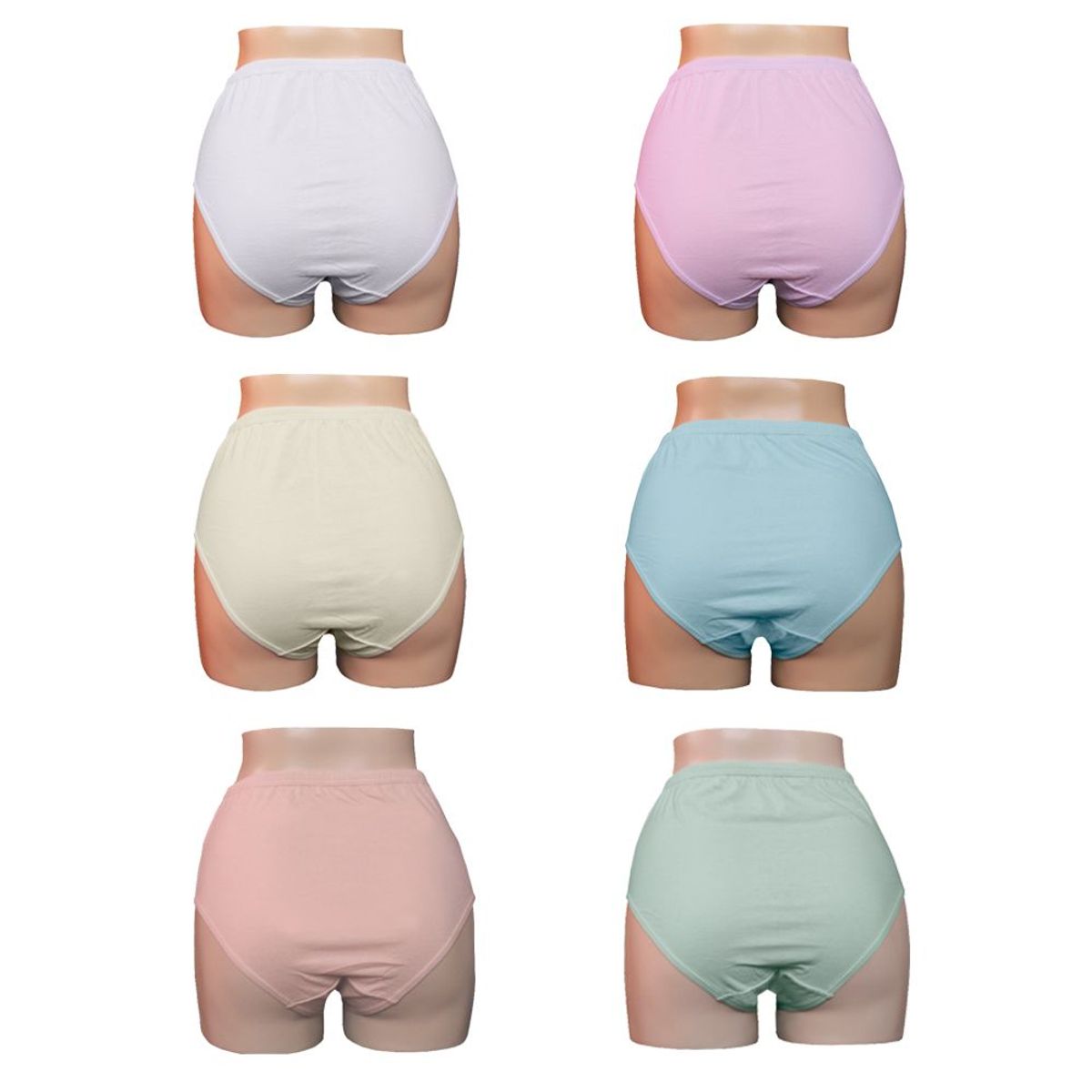 MONINA - Pack X6 Trusas Monina Clásicas 100% Algodón