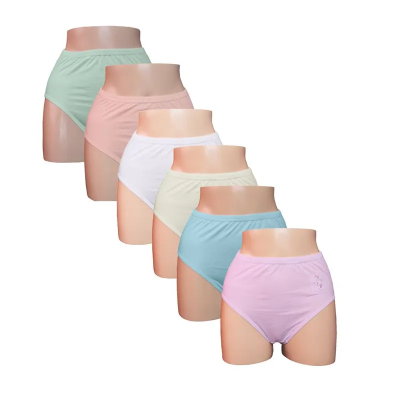 MONINA - Pack X6 Trusas Monina Clásicas 100% Algodón