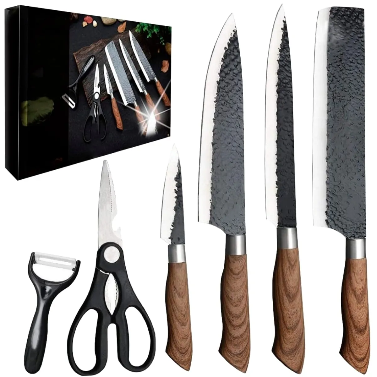 MINARI - Set de Cuchillos de Cocina 6 piezas Acero Inoxidable Premium CM1