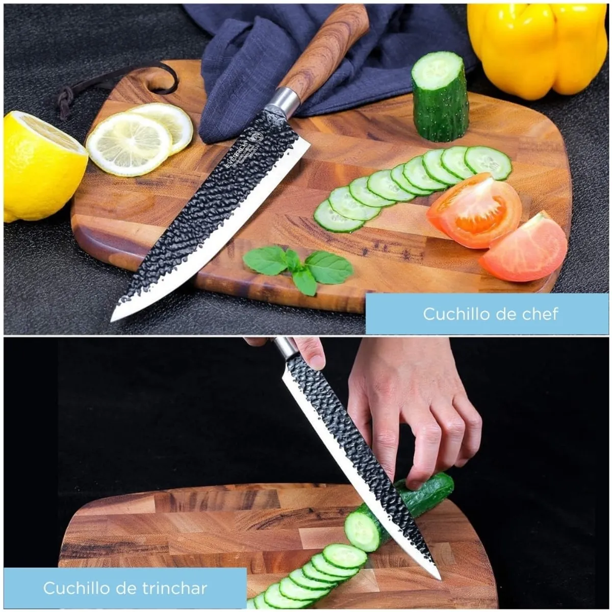 MINARI - Set de Cuchillos de Cocina 6 piezas Acero Inoxidable Premium CM1