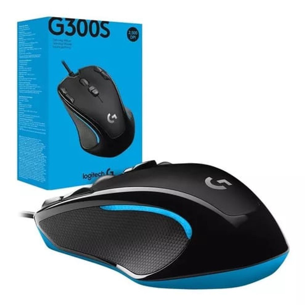 LOGITECH - Mouse Gamer Logitech G300s con 9 Botones Programables - Negro
