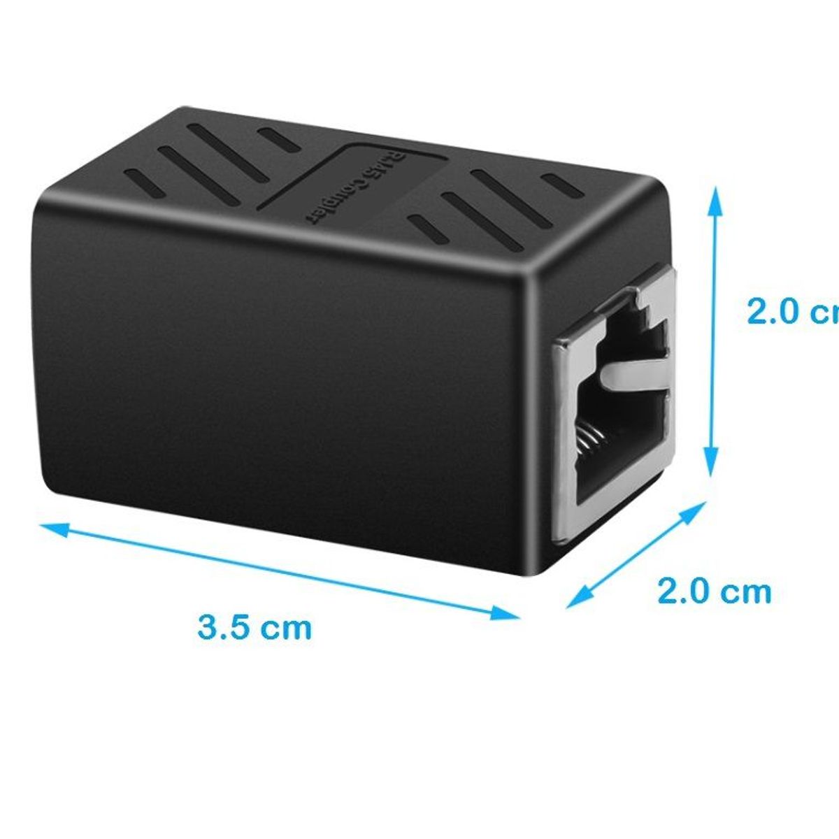 GENERICO - Unión Cable De Red Rj-45 Empalme Cat 765e Hembra