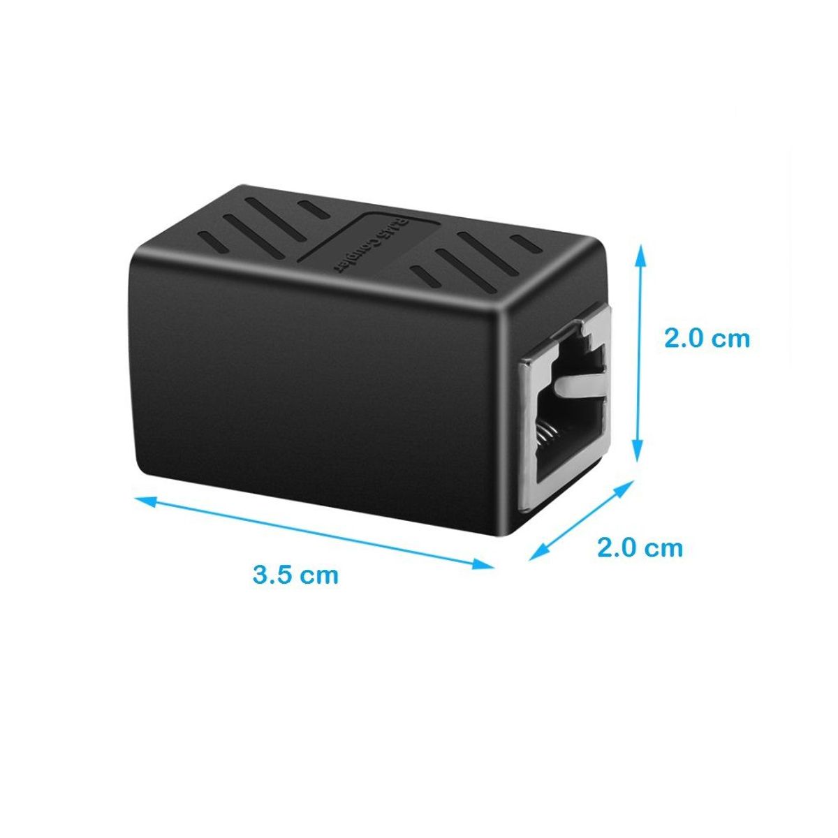 GENERICO - Unión Cable De Red Rj-45 Empalme Cat 765e Hembra