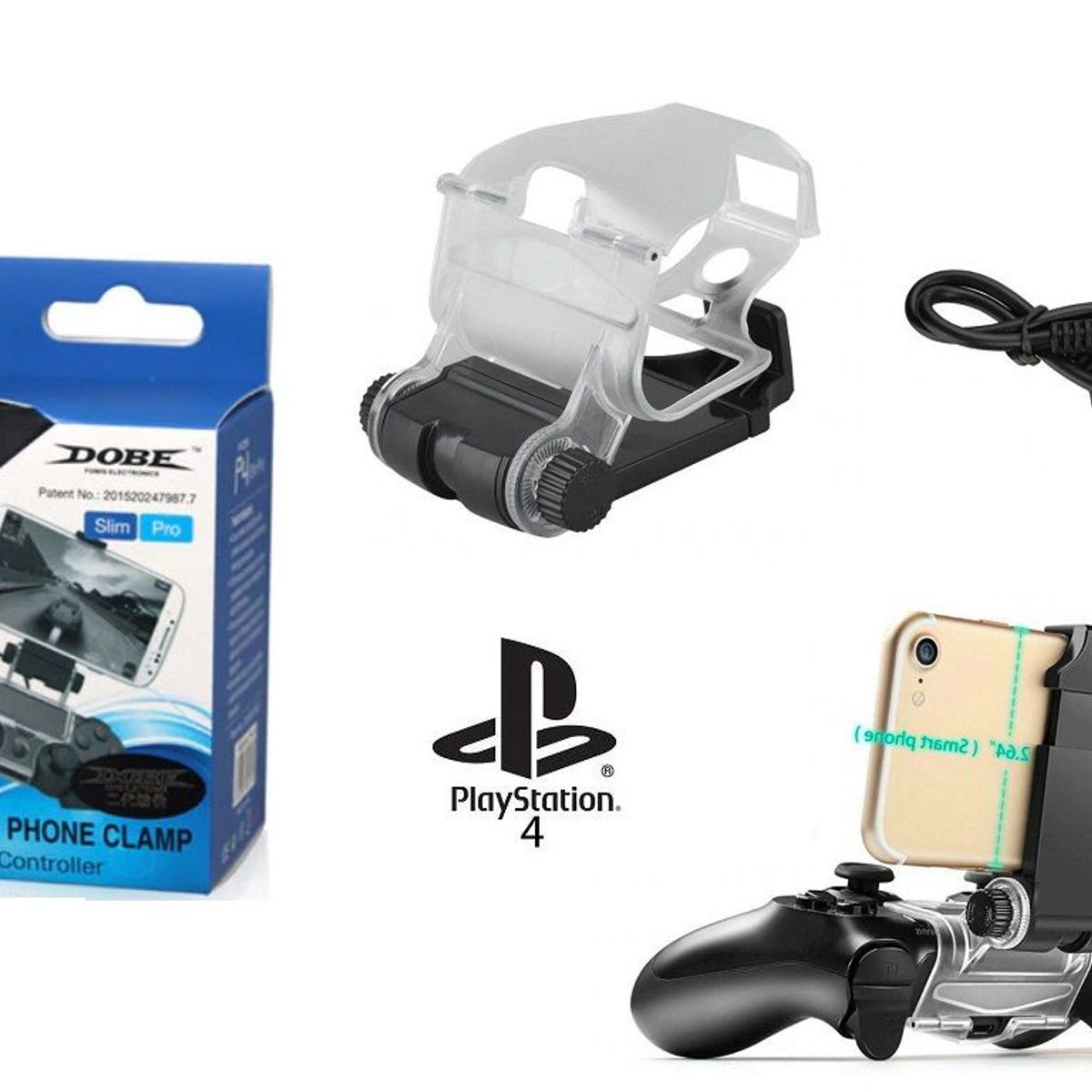 GENERICO - CLIP HOLDER SUJETADOR MANDO CONTROL GAMEKLIP HASTA 6 PULGADAS