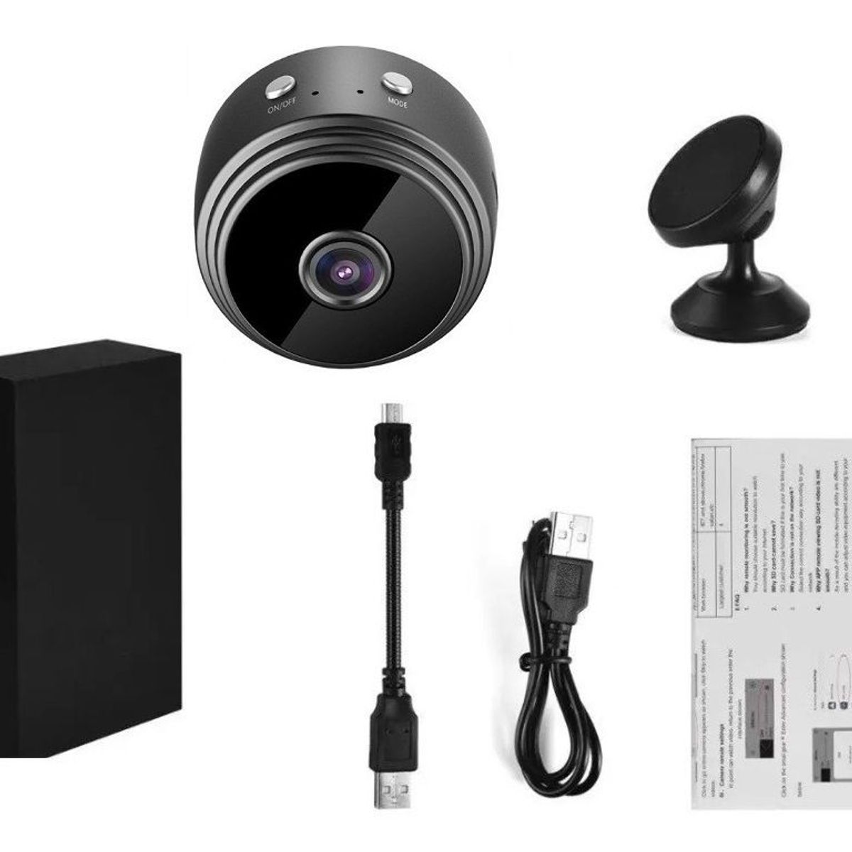 GENERICO - MINI CAMARA ESPIA WIFI A9 HD 128GB GRABA 24 HORAS