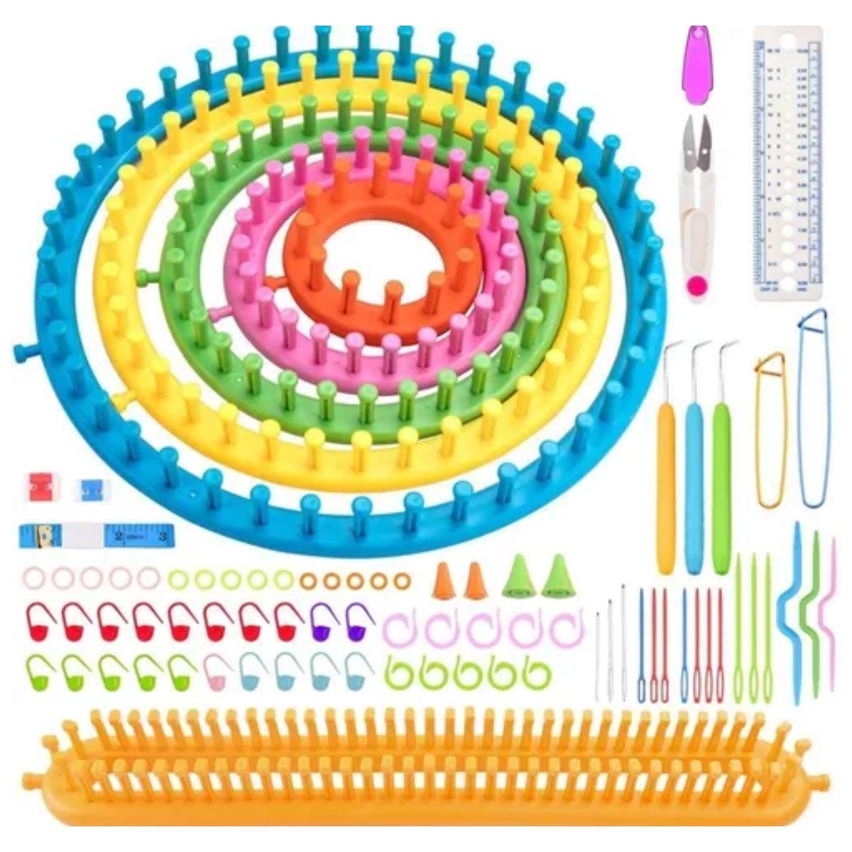 GENERICO - Kit Juego De Telares Para Tejer Gorro Bolsos Bufanda Suéter