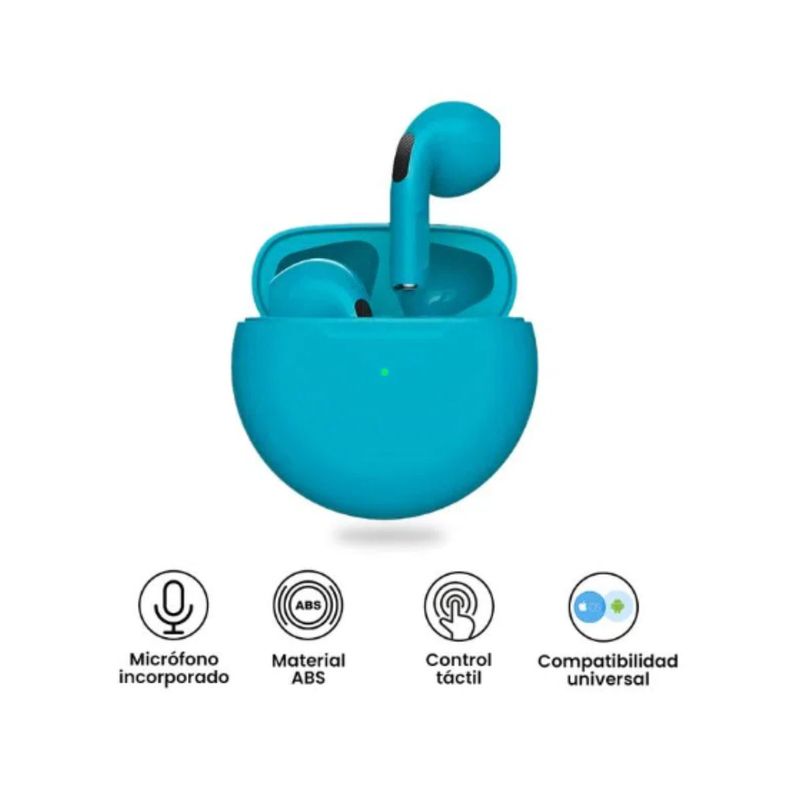 GENERICO - Audifonos Bluetooth Pro 6 Turquesa Premiun