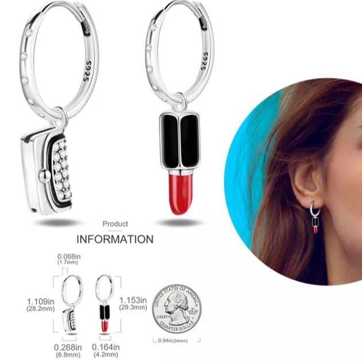 AFRODITA - Aretes de Mujer de Plata 925 Modelo Camila