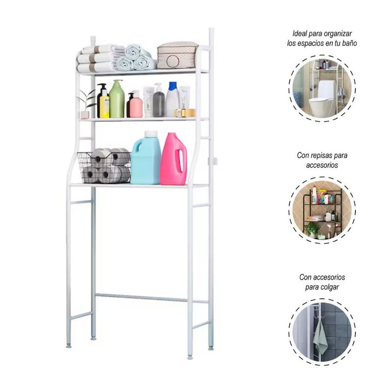 GENERICO - Estante Organizador de Baño 3 Niveles
