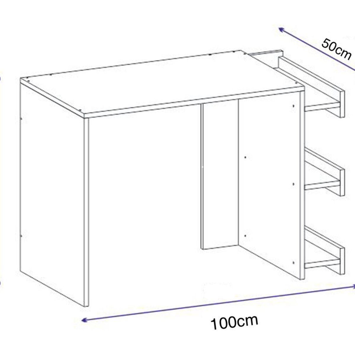 VENTITAS HOME - Escritorio Librero Moderno Sasha Ventitas Perú Color Blanco