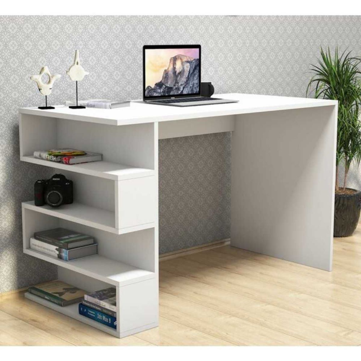 VENTITAS HOME - Escritorio Moderno Alexa Ventitas Perú Color Blanco