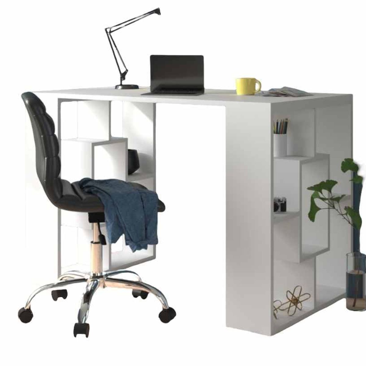 VENTITAS HOME - Escritorio Estante San Francisco Ventitas Home Color Blanco