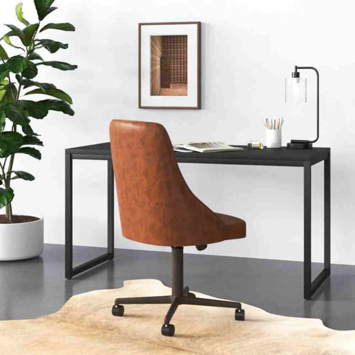 VENTITAS HOME - Escritorio Industrial 110 cm Ventitas Home Color Negro