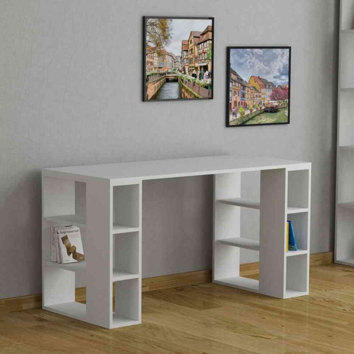 VENTITAS HOME - Escritorio Estante Trinity Ventitas Home Color Blanco