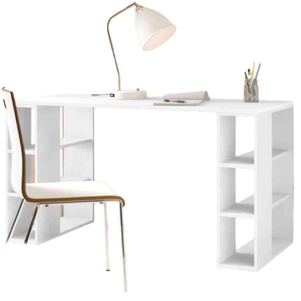 VENTITAS HOME - Escritorio Estante Trinity Ventitas Home Color Blanco