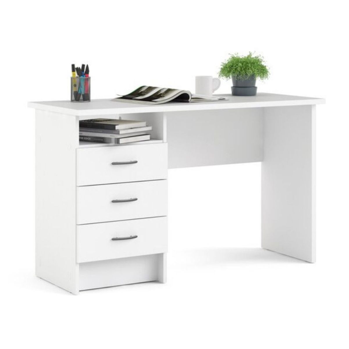 VENTITAS HOME - Escritorio Blanco Kendall Ventitas Home 3 Cajones
