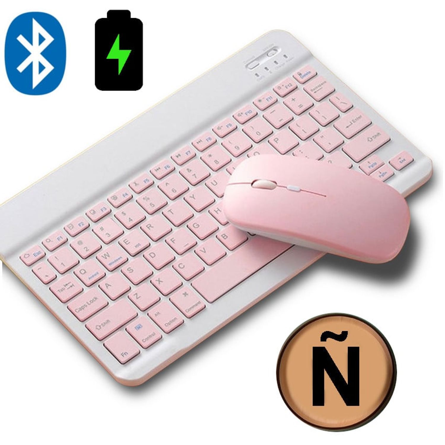 Teclado Mouse Bluetooth Inalambrico Pc Android Ipad Mac Tablet