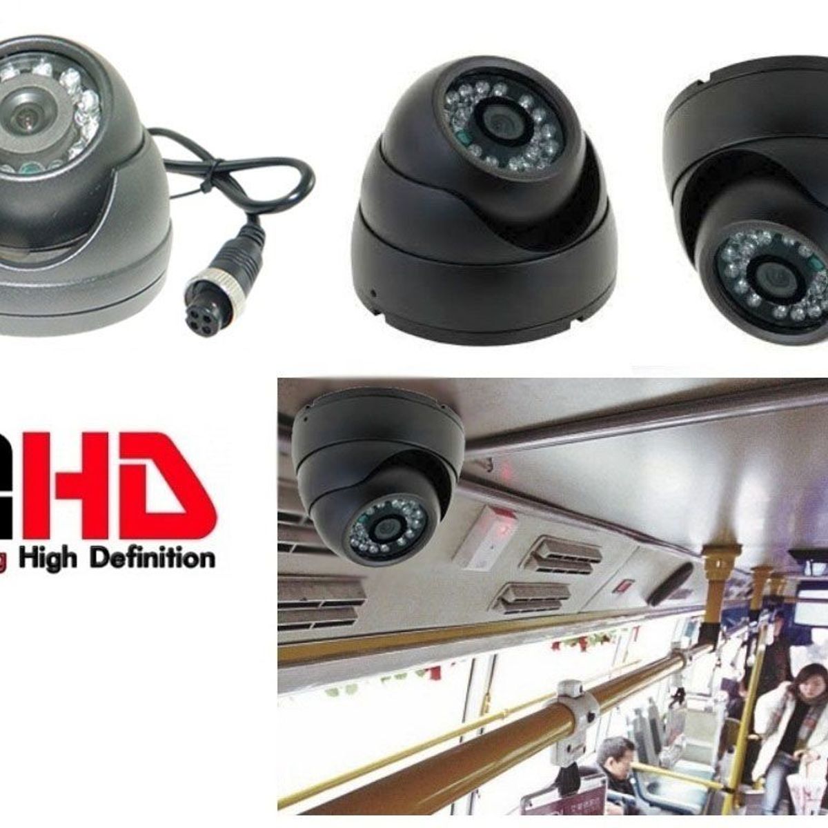 GENERICO - CAMARA INTERIOR AHD VEHICULAR DOMO CAMION BUS 4 PINES MDVR