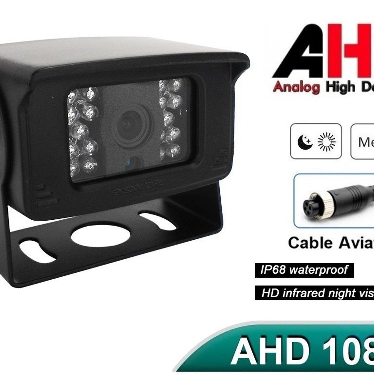 GENERICO - CÁMARA VEHICULAR AHD 1080P CAMIÓN ÓMNIBUS IP67